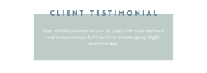 Client testimonial - Boroughbridge Dental - Ripon, Boroughbridge