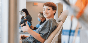boy at Boroughbridge Dental Practice in Ripon