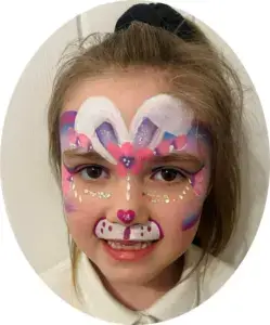 rabit face painting children's dental open day at boroughbridge dental centrer