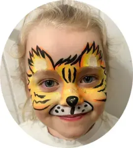 tiger face painting children's dental open day at boroughbridge dental centrer