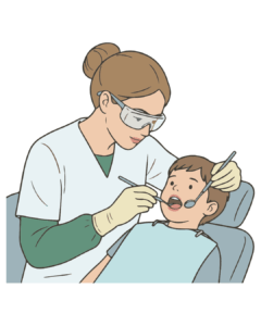 childrens dental examination infographic